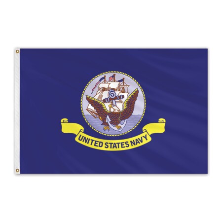 Global Flags Unlimited Navy Outdoor Nylon Flag 12"x18" 210323